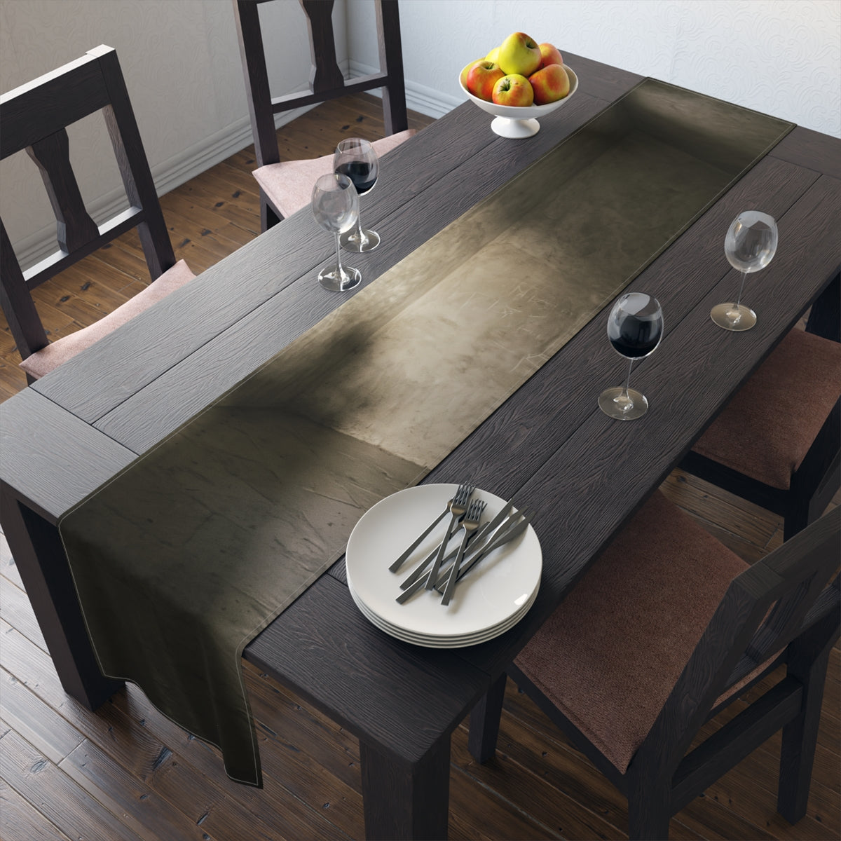 Table Runner - Shadows of the Citadel moody architectural......