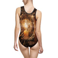 Women's Classic One-Piece Swimsuit - Shattered Amber Glass...