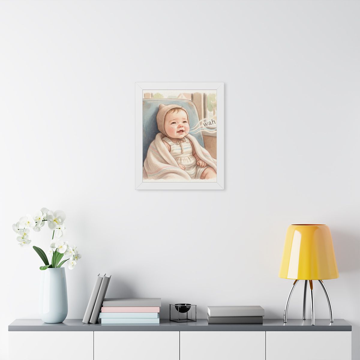 Framed Vertical Poster - Sweet Baby — White (11×14, 12×16......