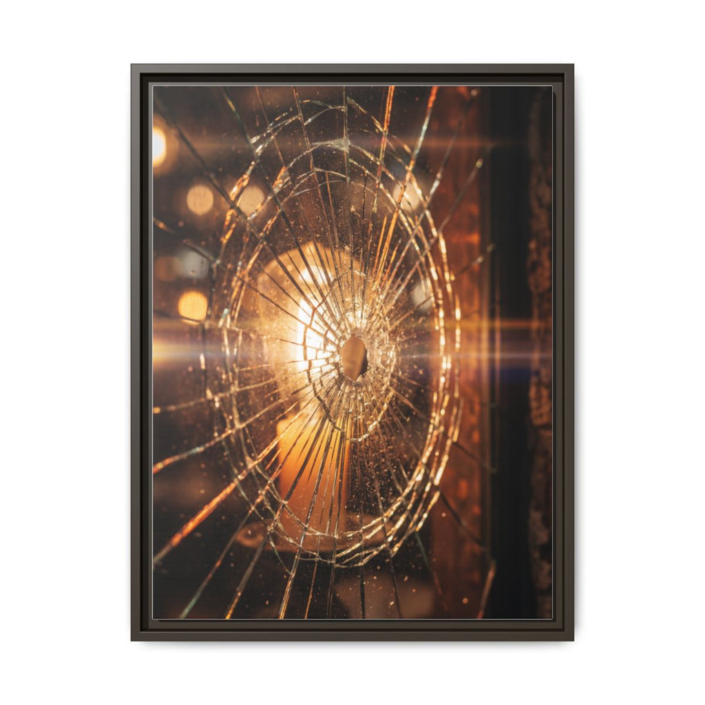 Framed Matte Canvas - Shattered Glass
