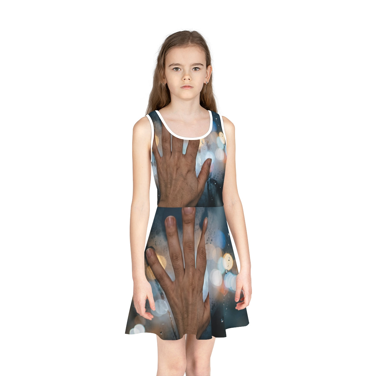 Girls' Sundress Rainy City Window Art