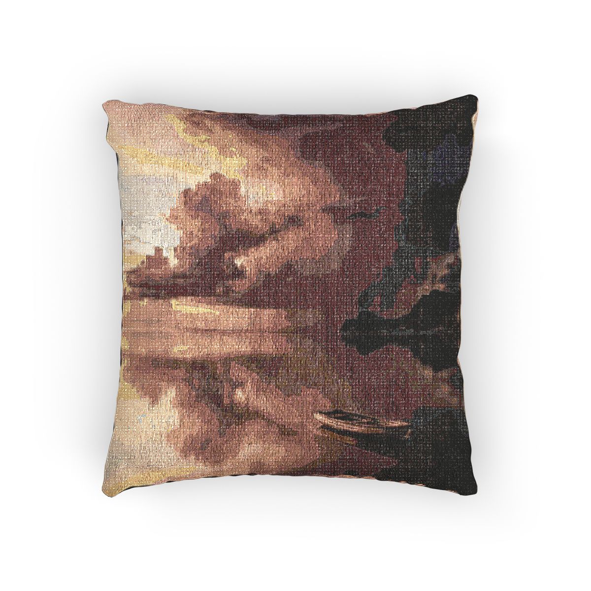 Woven Pillow - Golden Hour Texture | Echovira Gallery