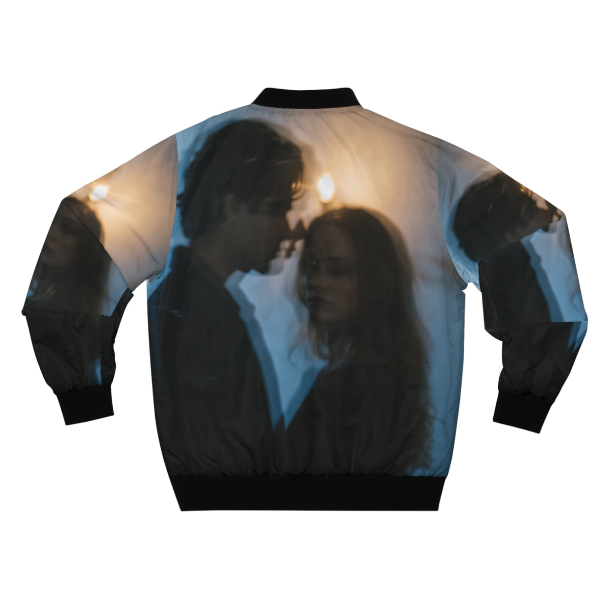 Men's Bomber Jacket - Midnight Shadow - Cinematic Streetwear...