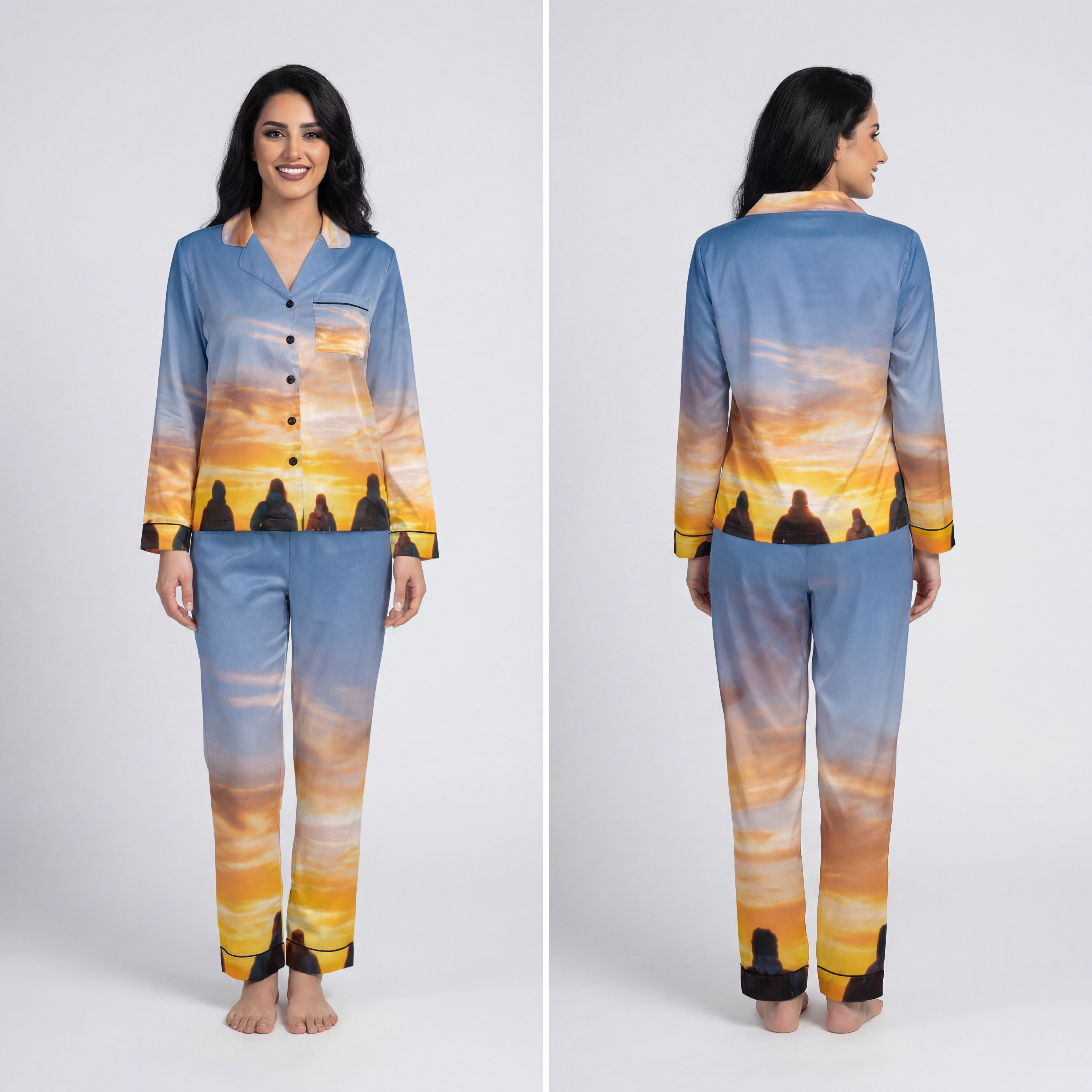 Women's Satin Pajamas - Epic Dawn Retreat