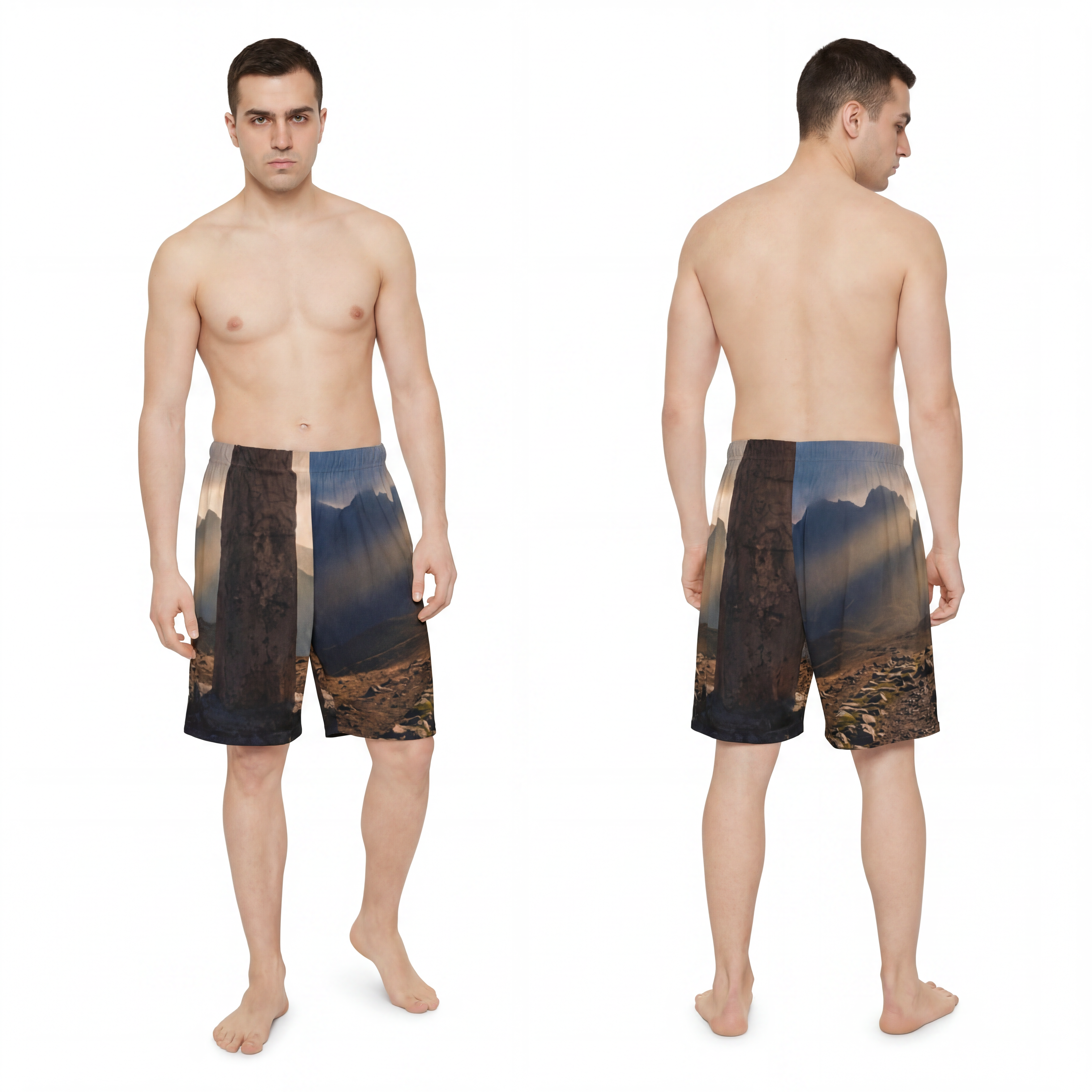 Men's Sports Shorts - Ancient Monolith | Echovira Gallery