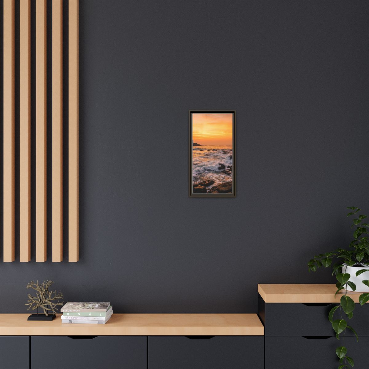 Framed Matte Canvas - Majestic Golden Coast