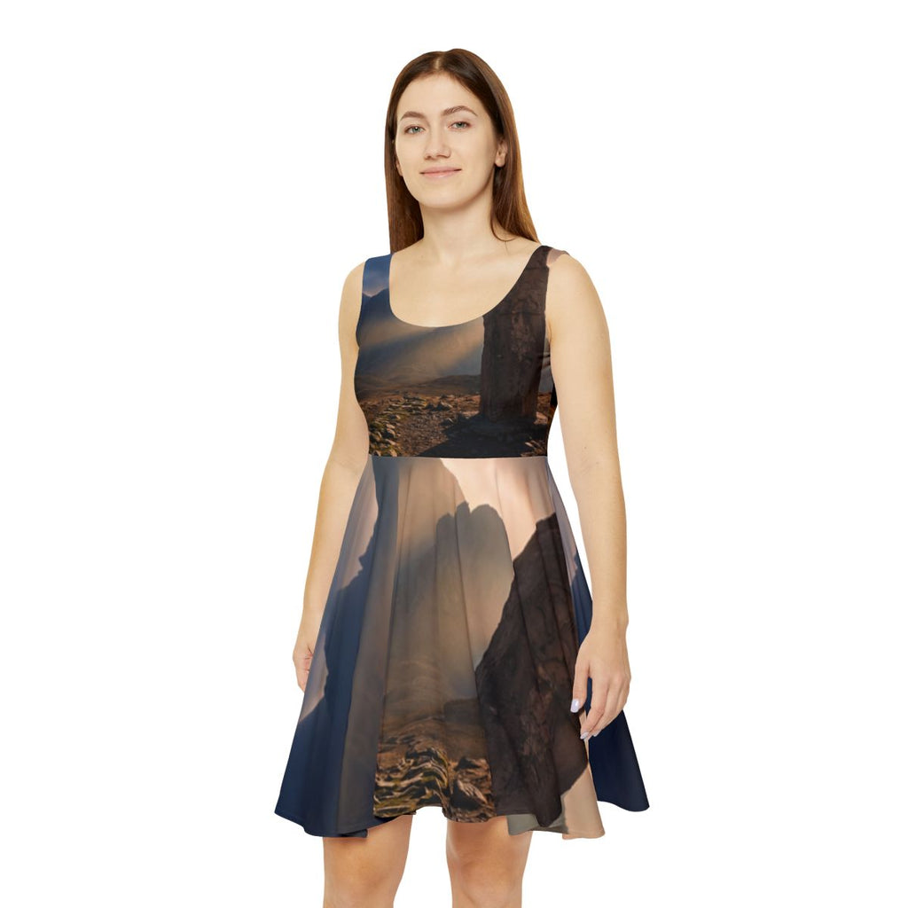 Damen Skaterkleid – Malerische Ruinen