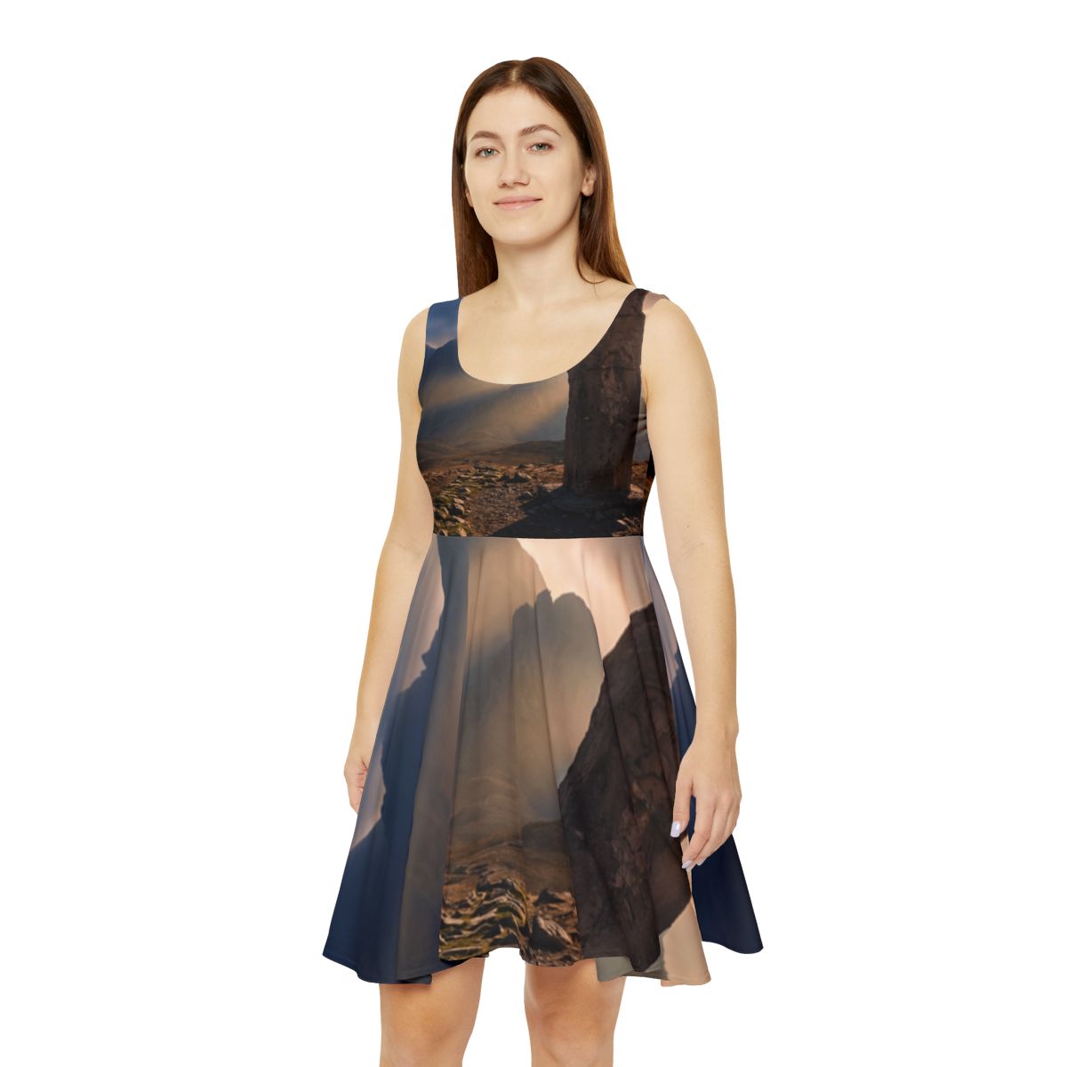 Damen Skaterkleid – Malerische Ruinen