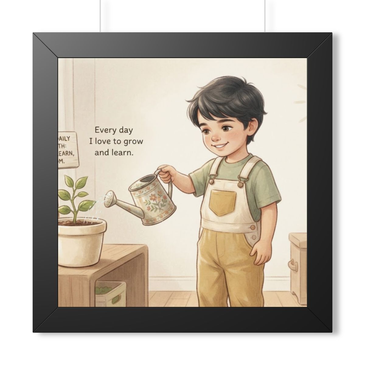 Framed Vertical Poster - Daily Growth Art — Black (11×14......