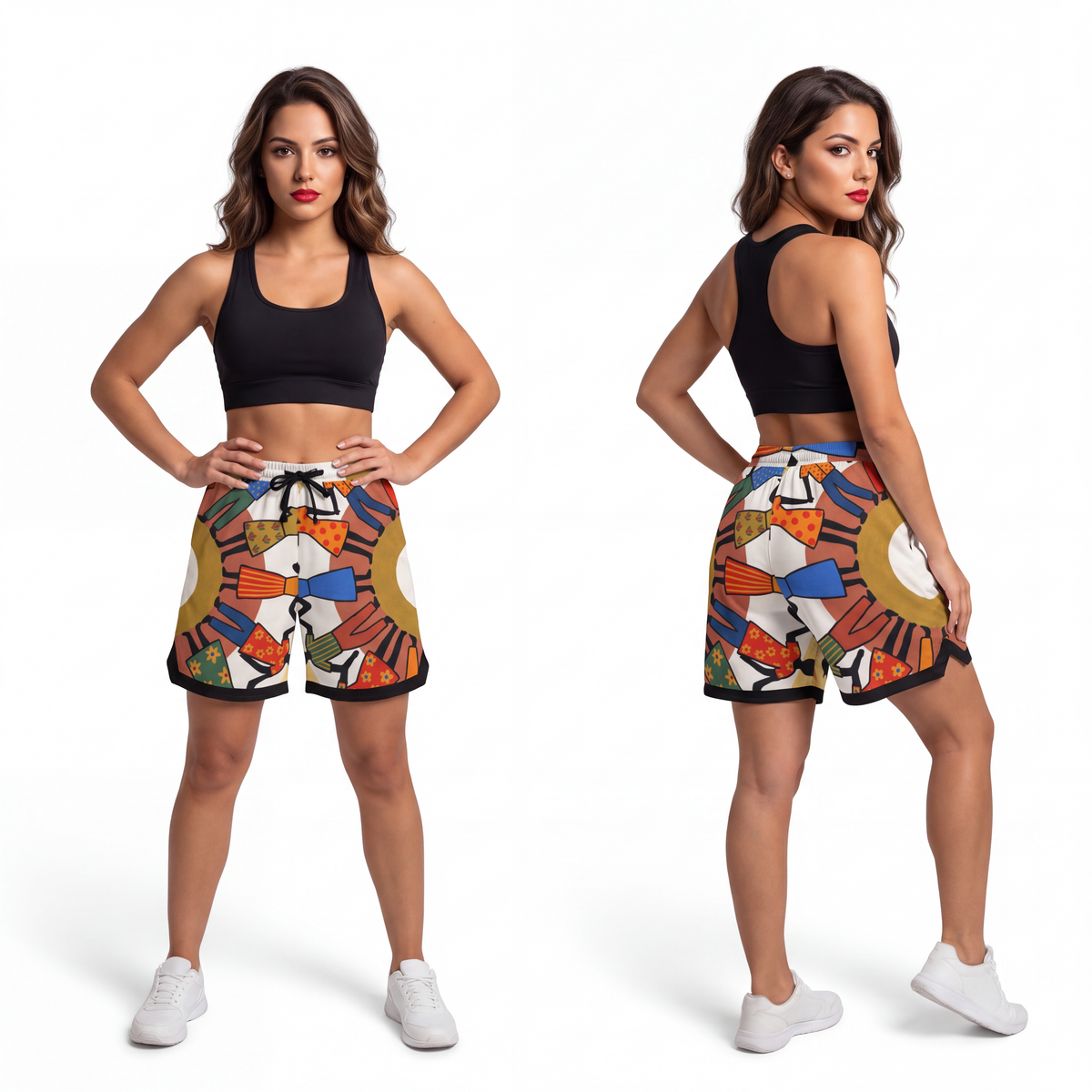 Basketball Rib Shorts - Unity Mandala Folk Art | Echovira...