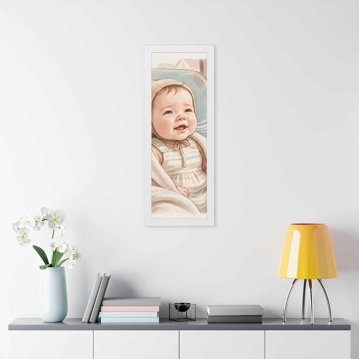Framed Vertical Poster - Sweet Baby — White (11×14, 12×16......