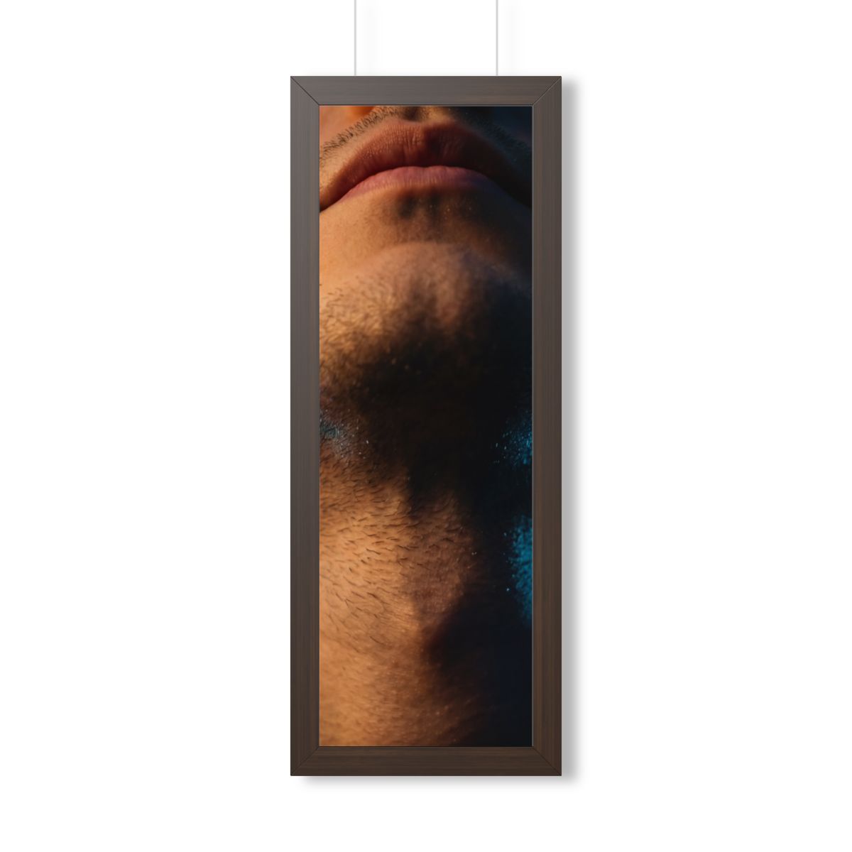 Framed Vertical Poster - Neon Horizon Portrait — Walnut... |...