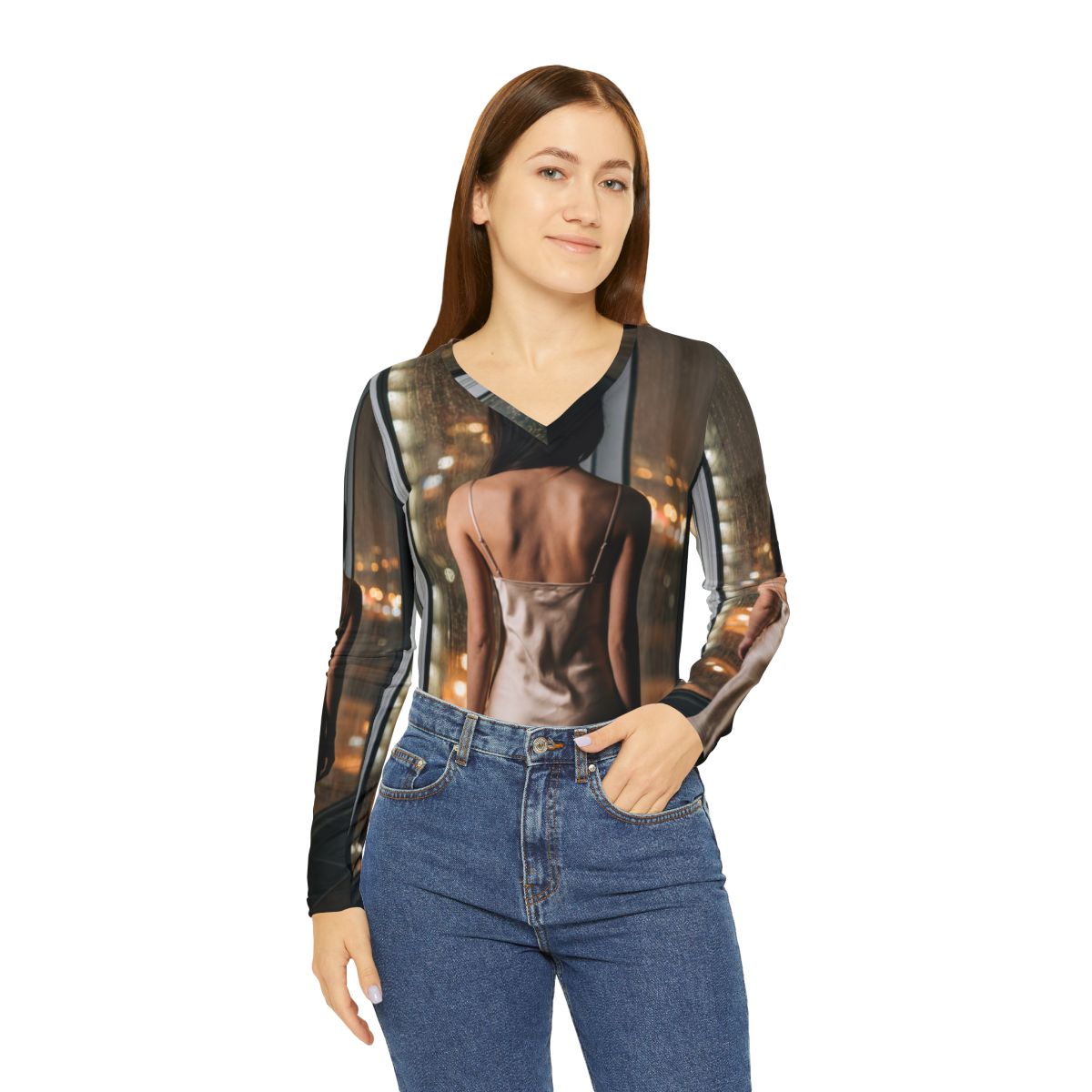 Women's V-neck Shirt - Relaxed Elegance