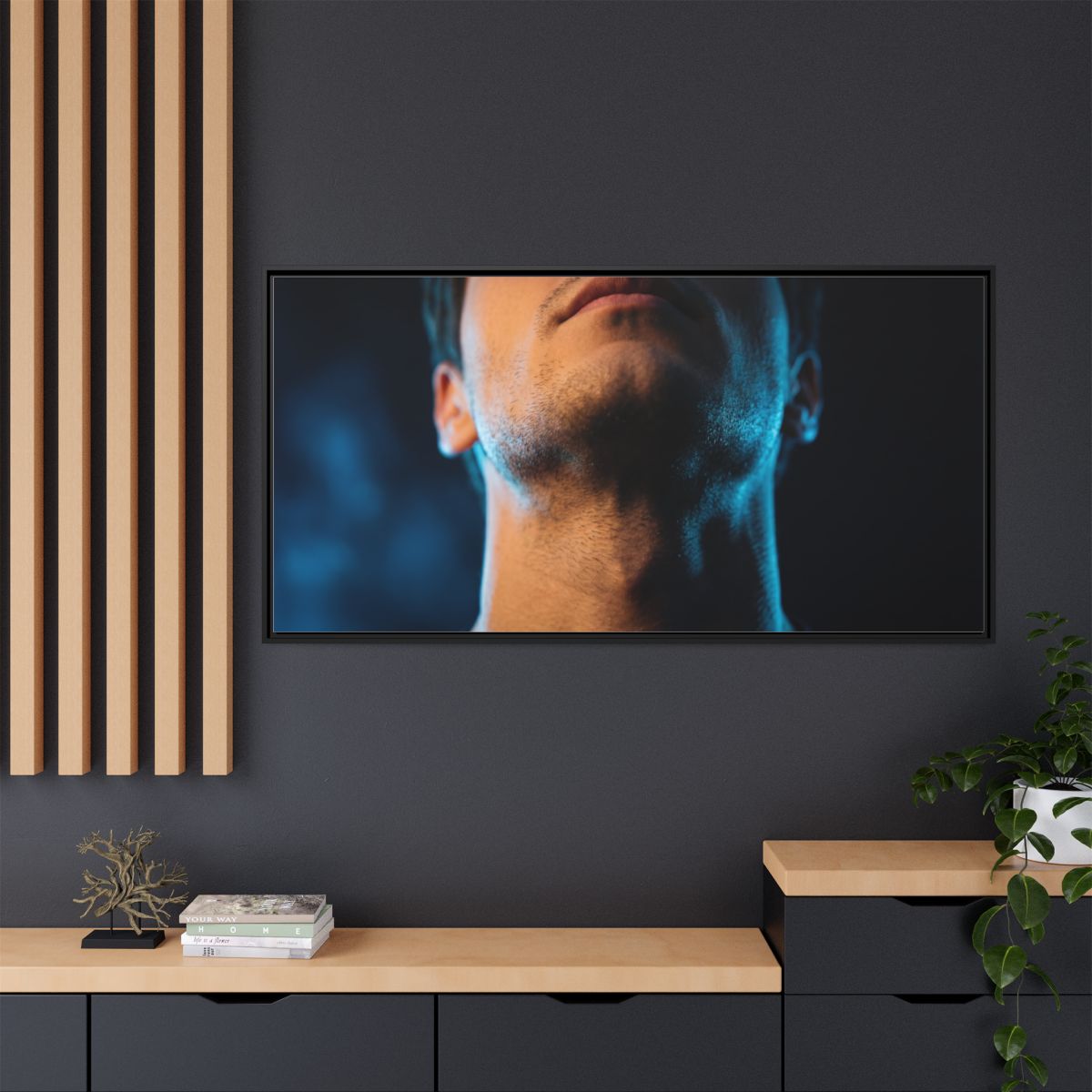 Framed Matte Canvas - Neon Pulse Core — Black / 1.25"