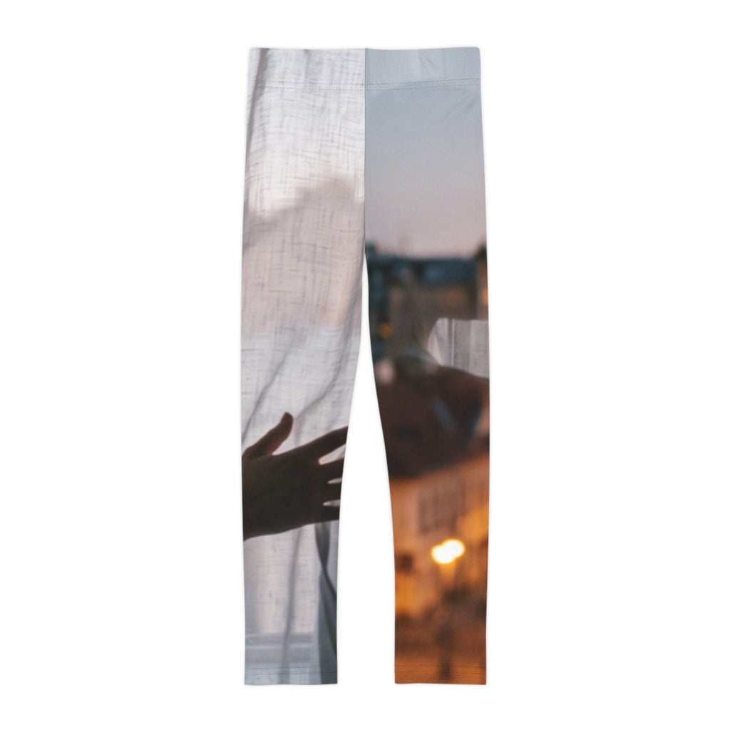 Kids Leggings with Twilight Window Silhouette