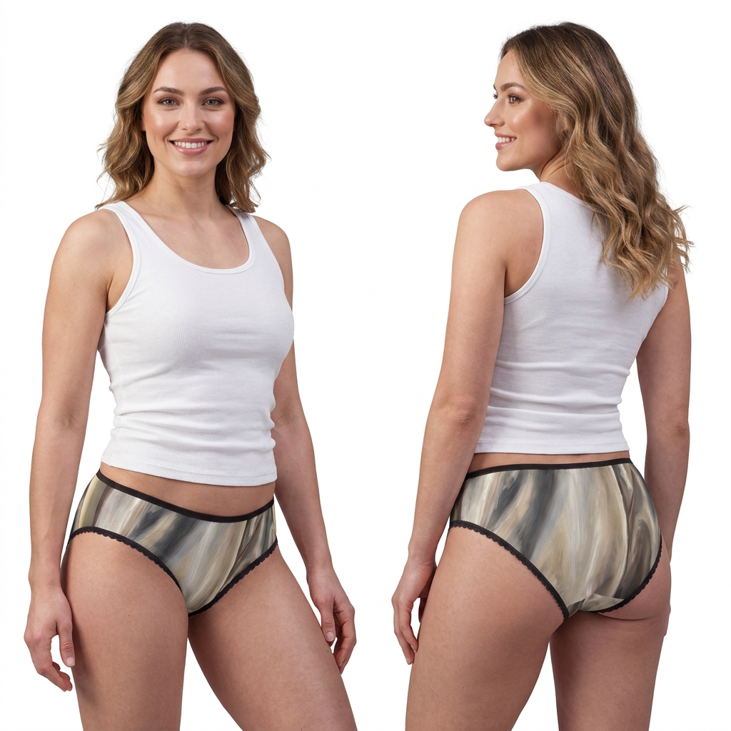 Women's Briefs with Silk Robe Art Print