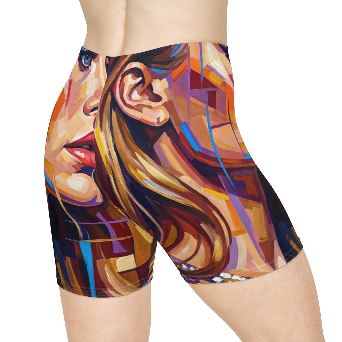 Women's Biker Shorts - Shattered Elegance | Echovira Gallery
