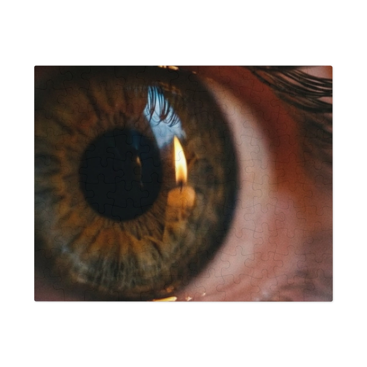 Jigsaw Puzzle with Tin - Amber Iris Reflection Fine Art... |...