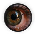 Wall Clock - Amber Iris Reflection Fine Art Print | Echovira...