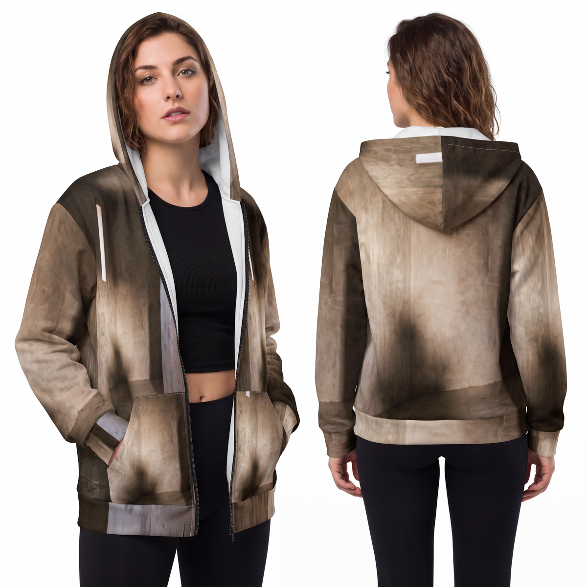 Unisex Zip Hoodie - Shadows of the Citadel moody... |...