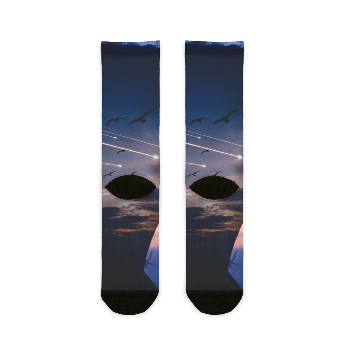 Sublimation Crew Socks - Ethereal Dusk | Echovira Gallery