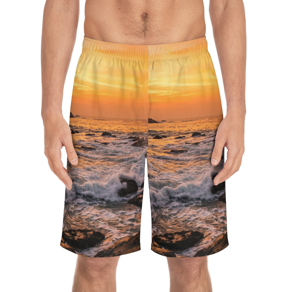 Men's Board Shorts - Majestic Ocean Dawn