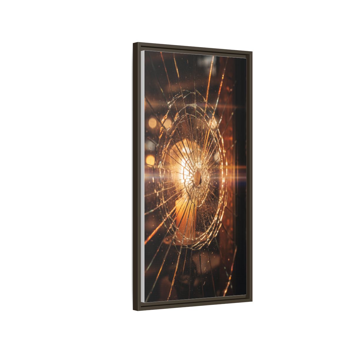 Framed Matte Canvas - Shattered Glass
