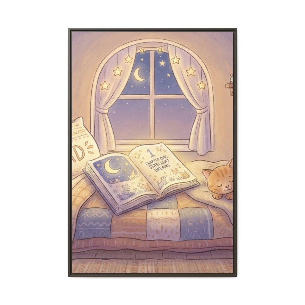 Framed Matte Canvas - Starlight Haven Slumber — Espresso /...