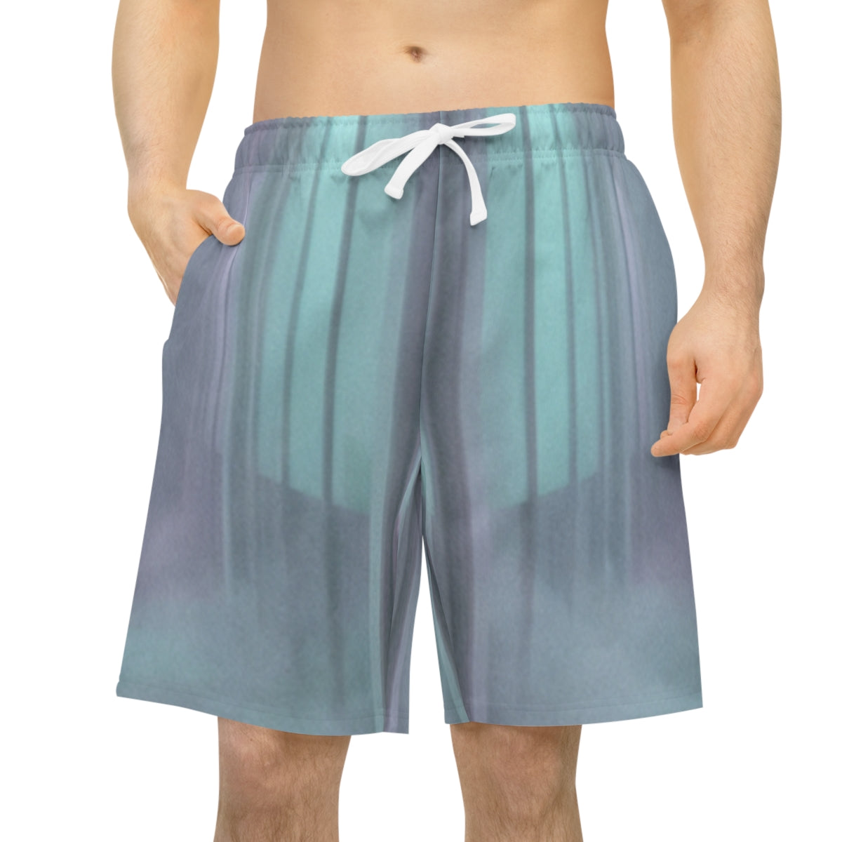 Men's Athletic Long Shorts - Liminal Fog Office | Echovira...