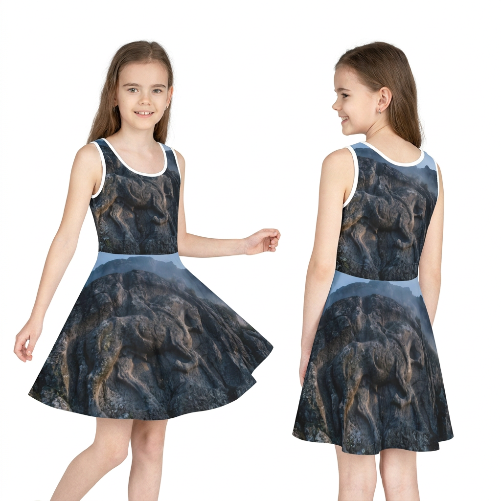 Girls' Sundress with Ancient Horse Carving