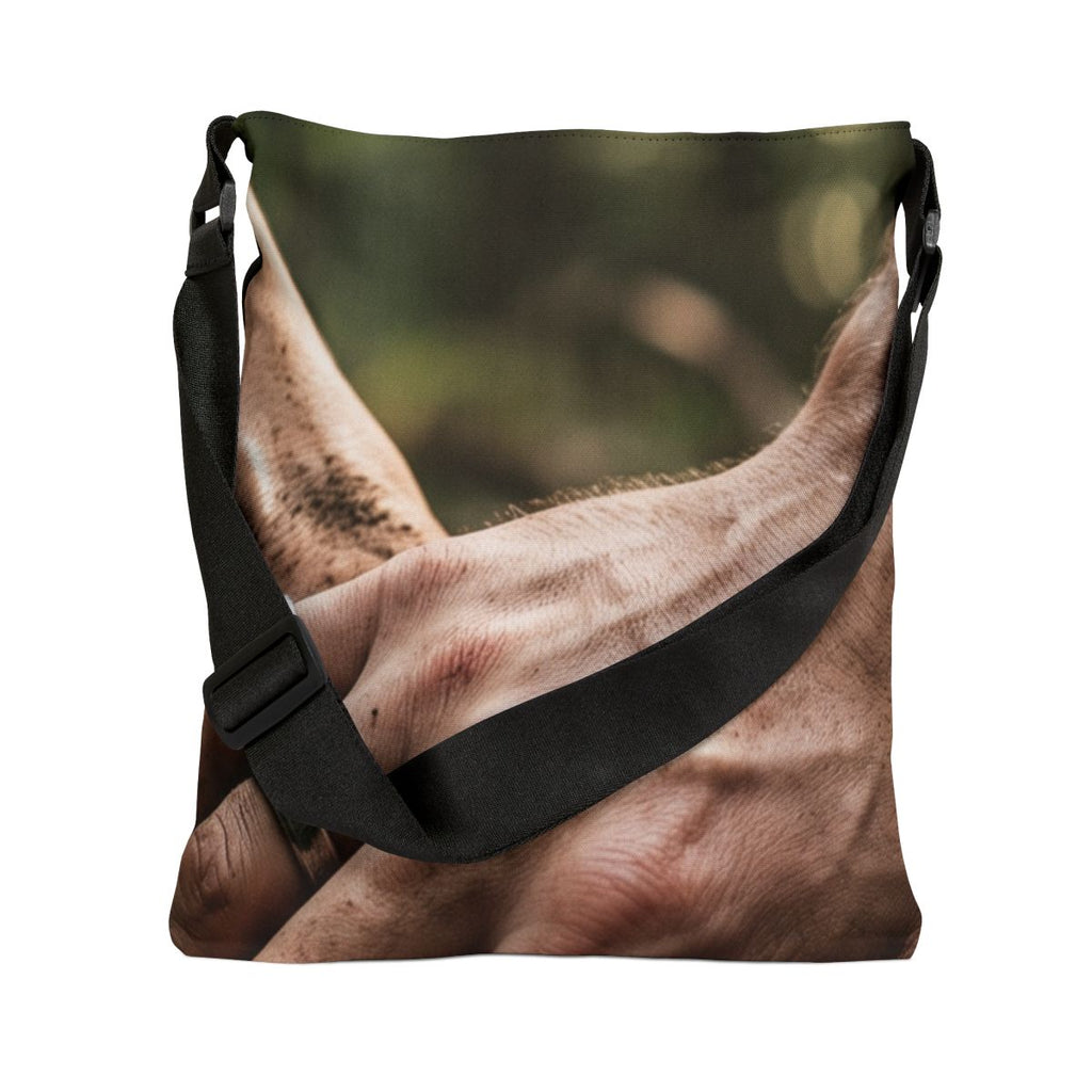Forest Roots Hands Art Adjustable Tote Bag
