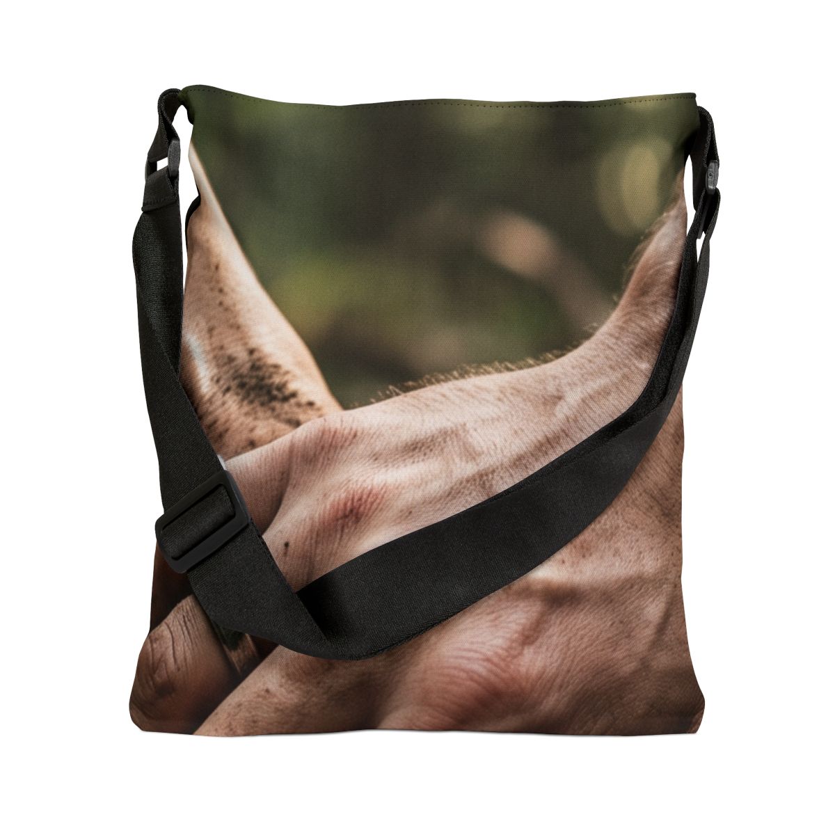 Forest Roots Hands Art Adjustable Tote Bag