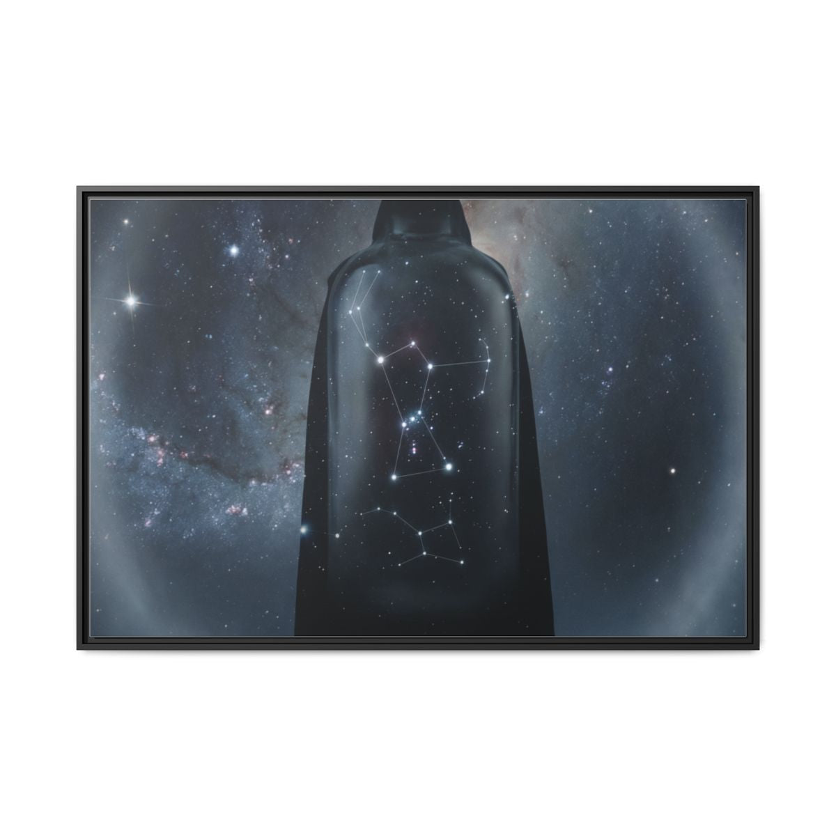 Framed Matte Canvas - Cosmic Sentinel — Black / 1.25" (10×8...