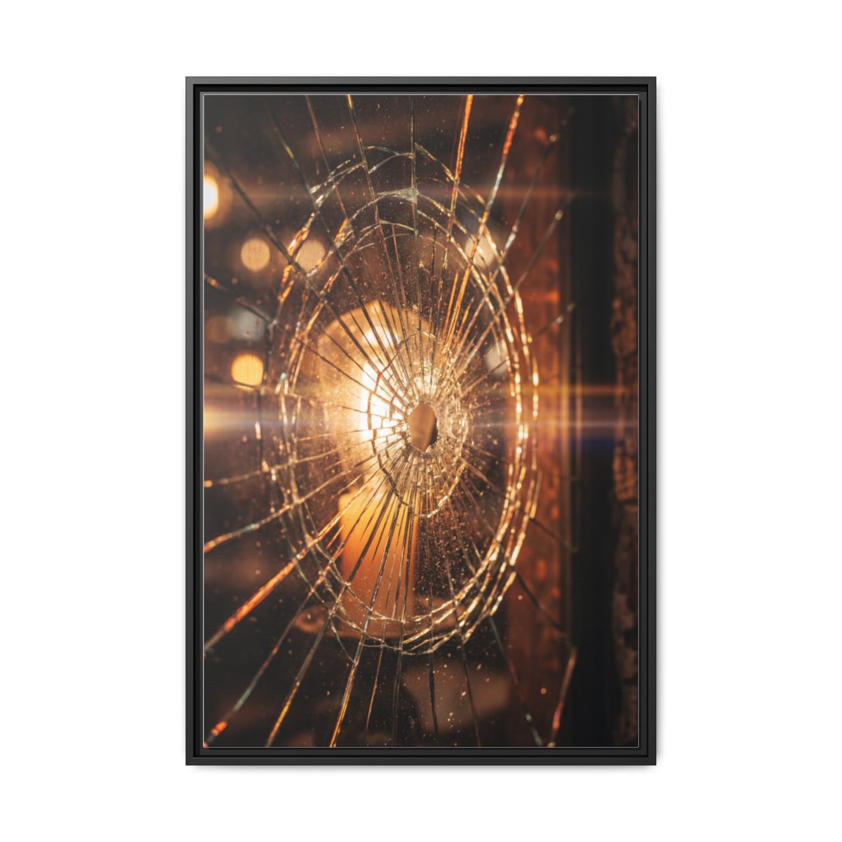Framed Matte Canvas - Shattered Glass