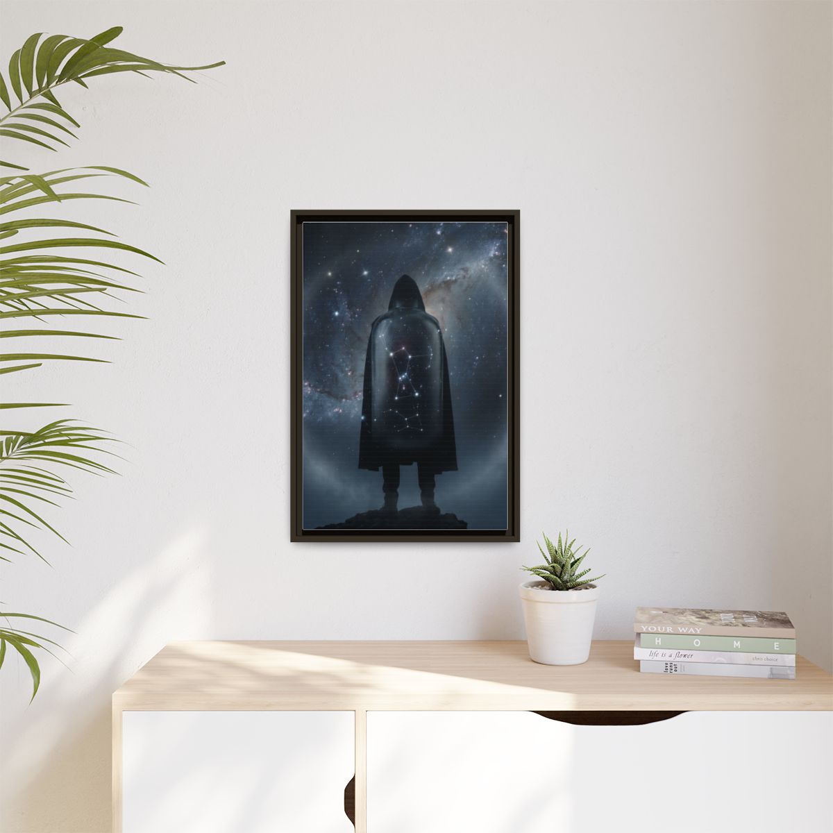 Matte Canvas, Framed - Cosmic Sentinel Orion Constellation...