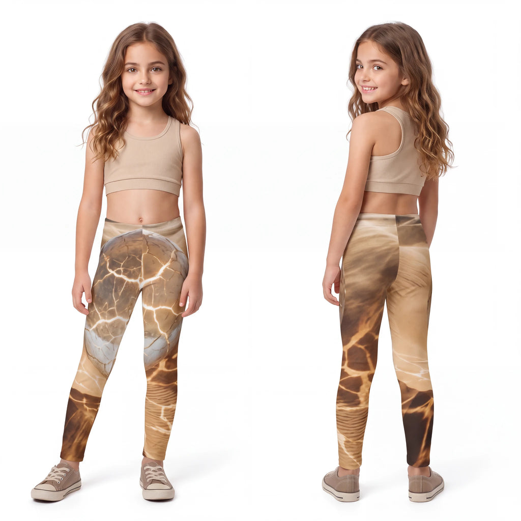 Kids Leggings with Desert Orb Art