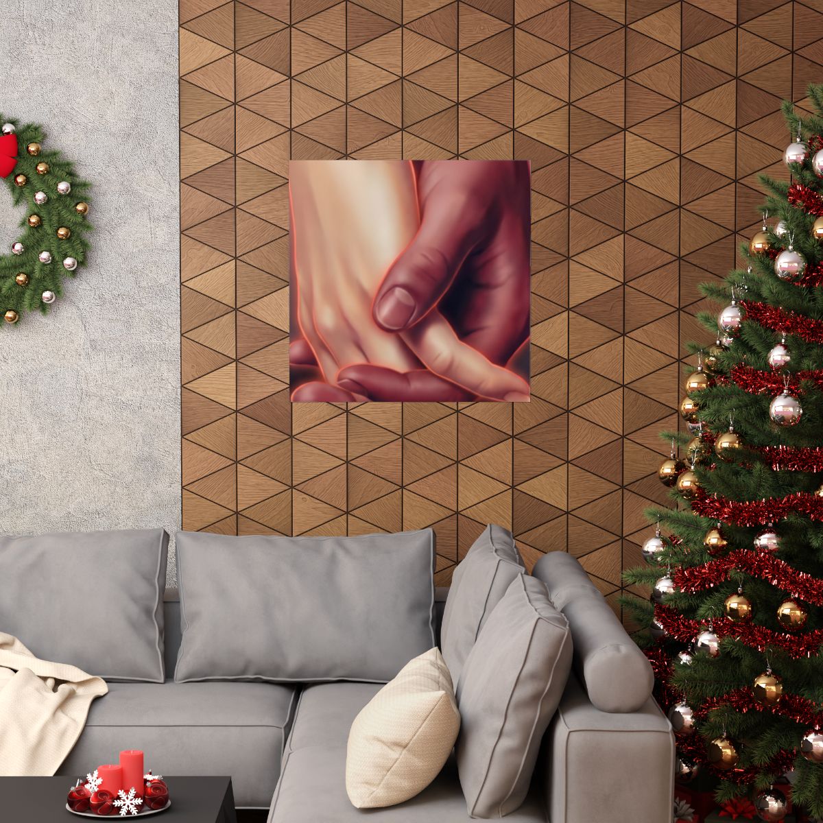 Matte Horizontal Posters - Ethereal Connection Holding Hands...