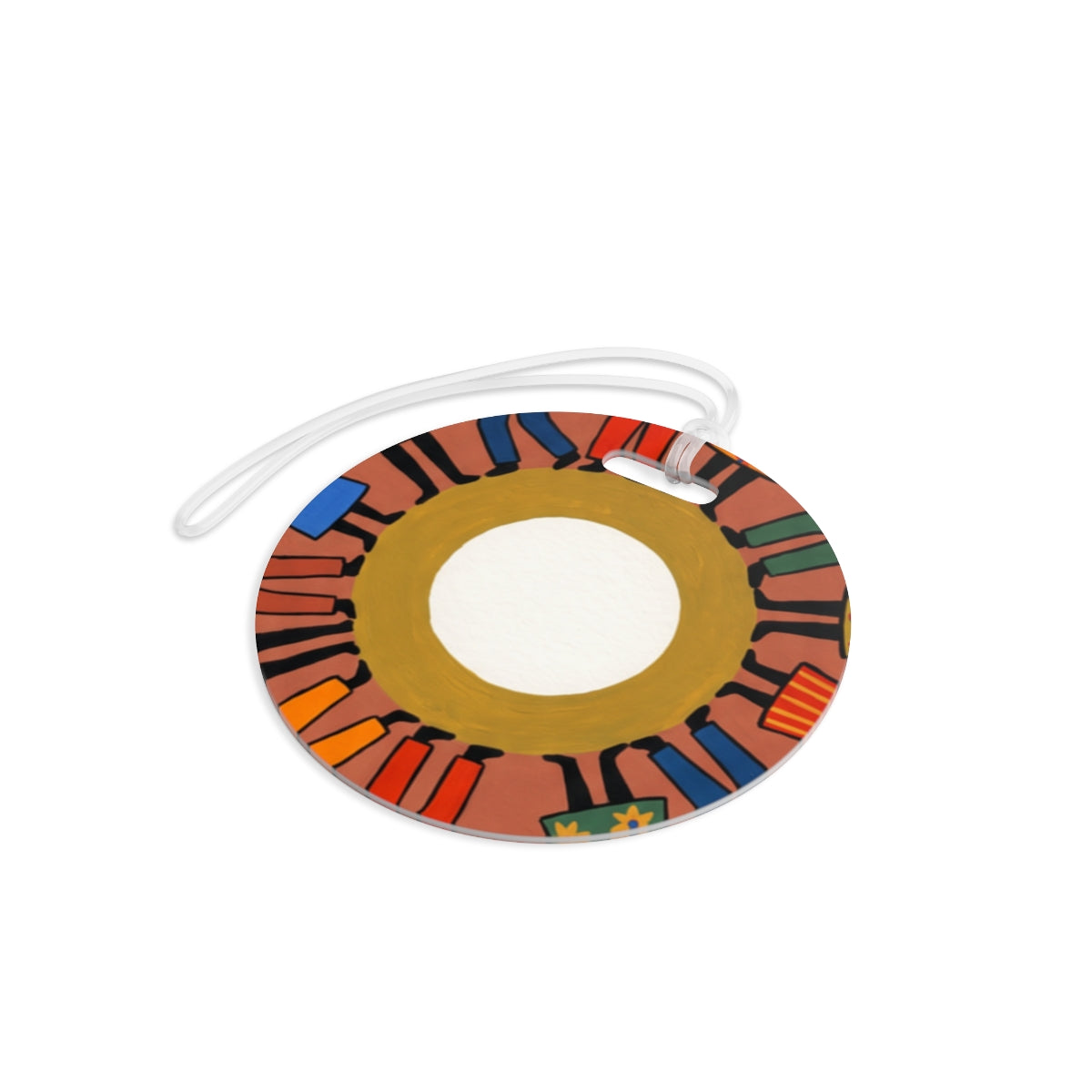 Luggage Tag - Unity Mandala Folk Art | Echovira Gallery