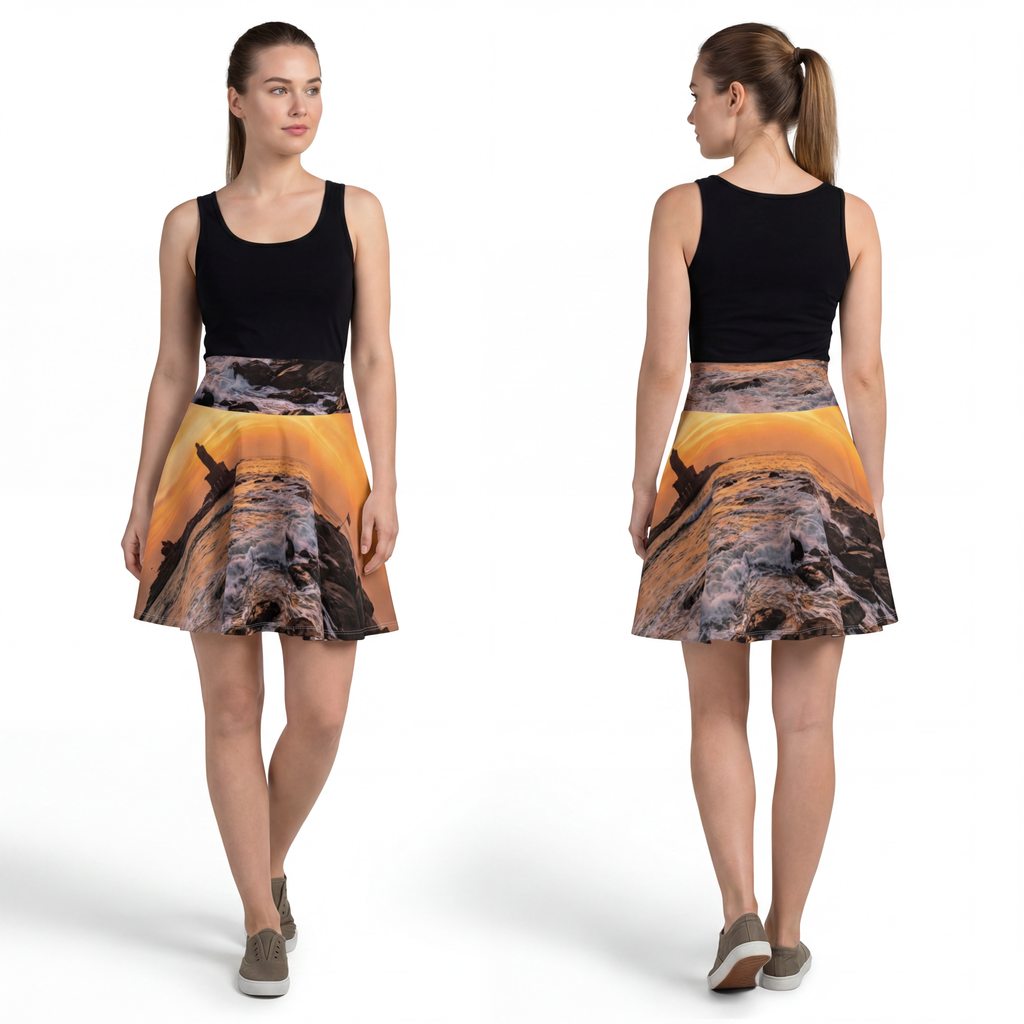 Women's Skater Skirt - Majestic Horizon