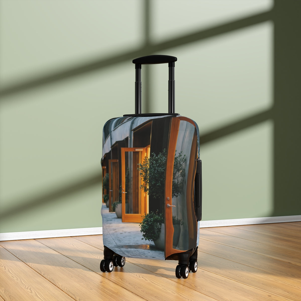 Luggage Cover - Twilight Promenade Guard | Echovira Gallery