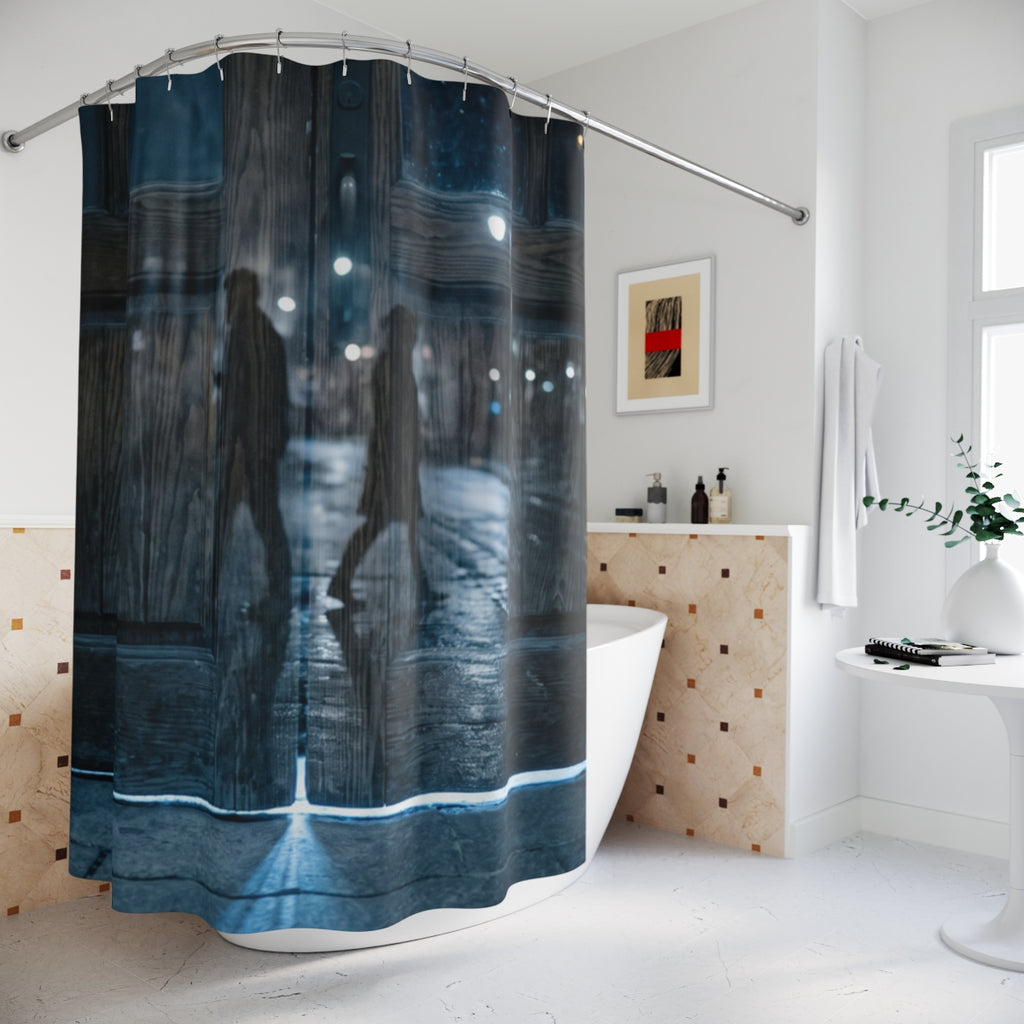Shower Curtain - Midnight Reflections | Echovira Gallery