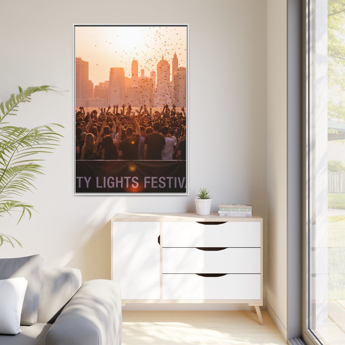 Framed Matte Canvas - City Lights Festival (8×10, 9×12... |...
