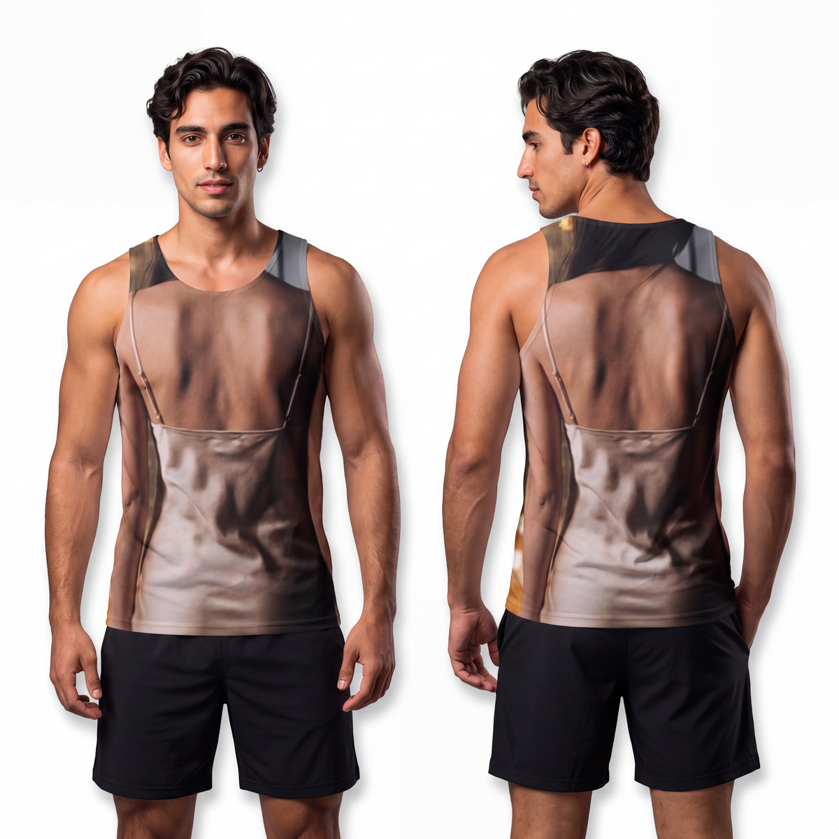 Men's Tank Top - Rainscape Grid | Echovira Gallery