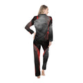 Women's Satin Pajamas with Crimson Silhouette Art