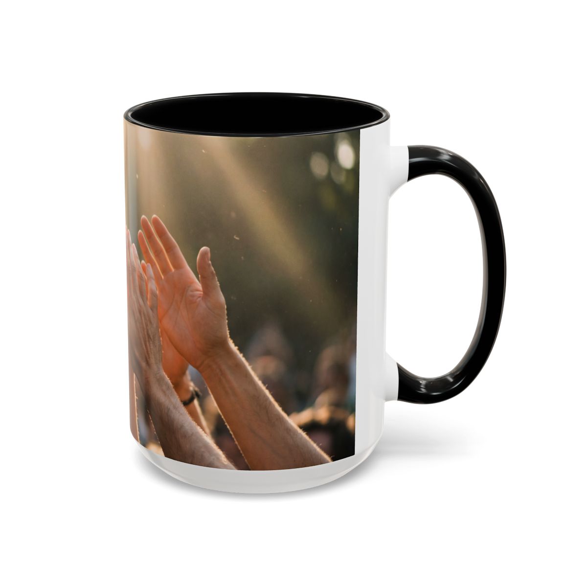 Accent Coffee Mug - Golden Rays of Unity Wall Art | Echovira...