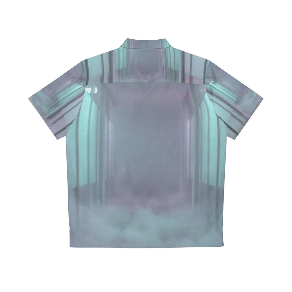 Men's Hawaiian Shirt - Liminal Corridor Fog Art Print |...