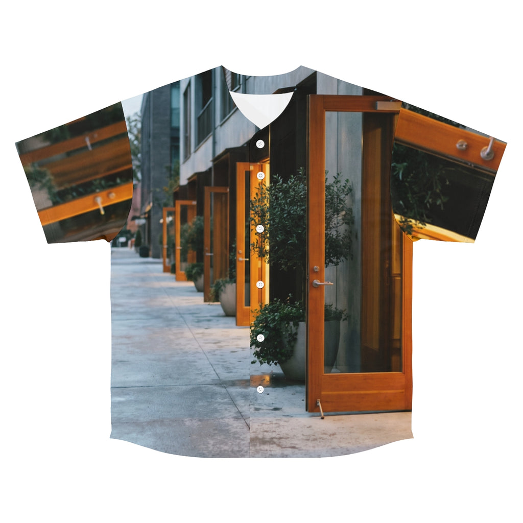 Men's Baseball Jersey - Twilight Courtyard | Echovira...