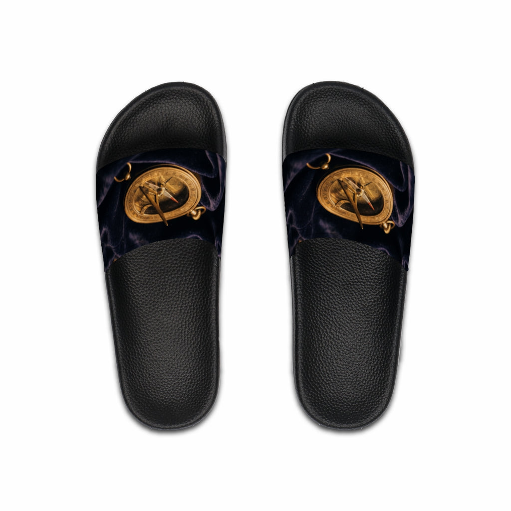 Brass Sundial Compass Men's Slide Sandals