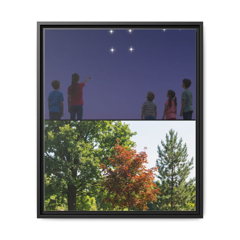 Gerahmte Leinwand (matt) - Discovery — Schwarz / 3,18 cm