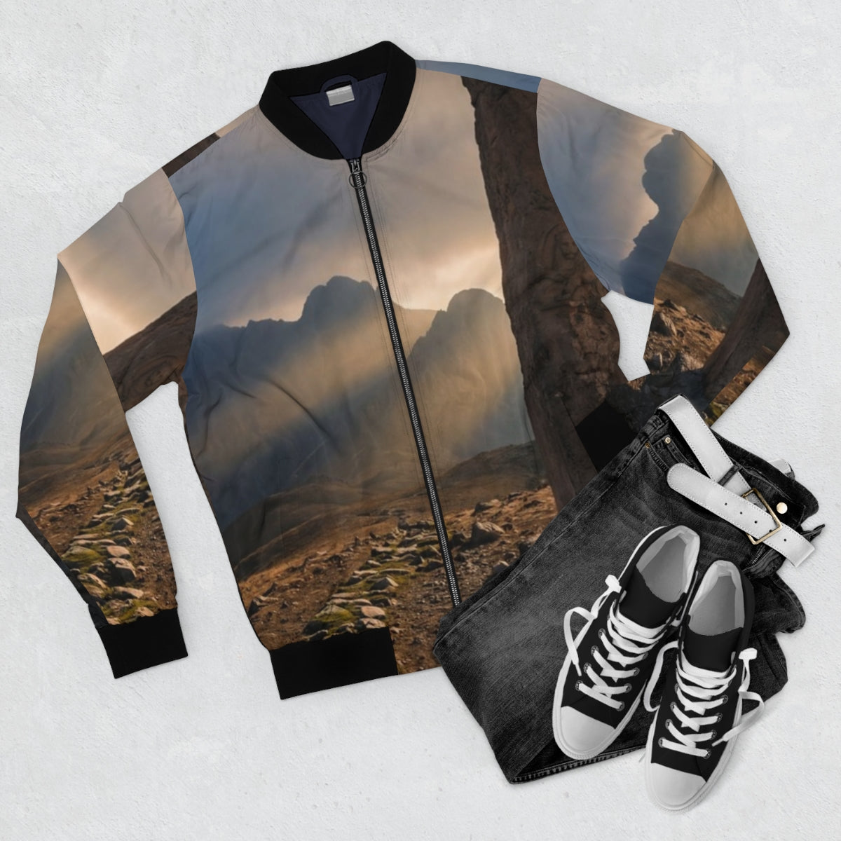 Men's Bomber Jacket - Mystic Monolith Ancient Persian... |...